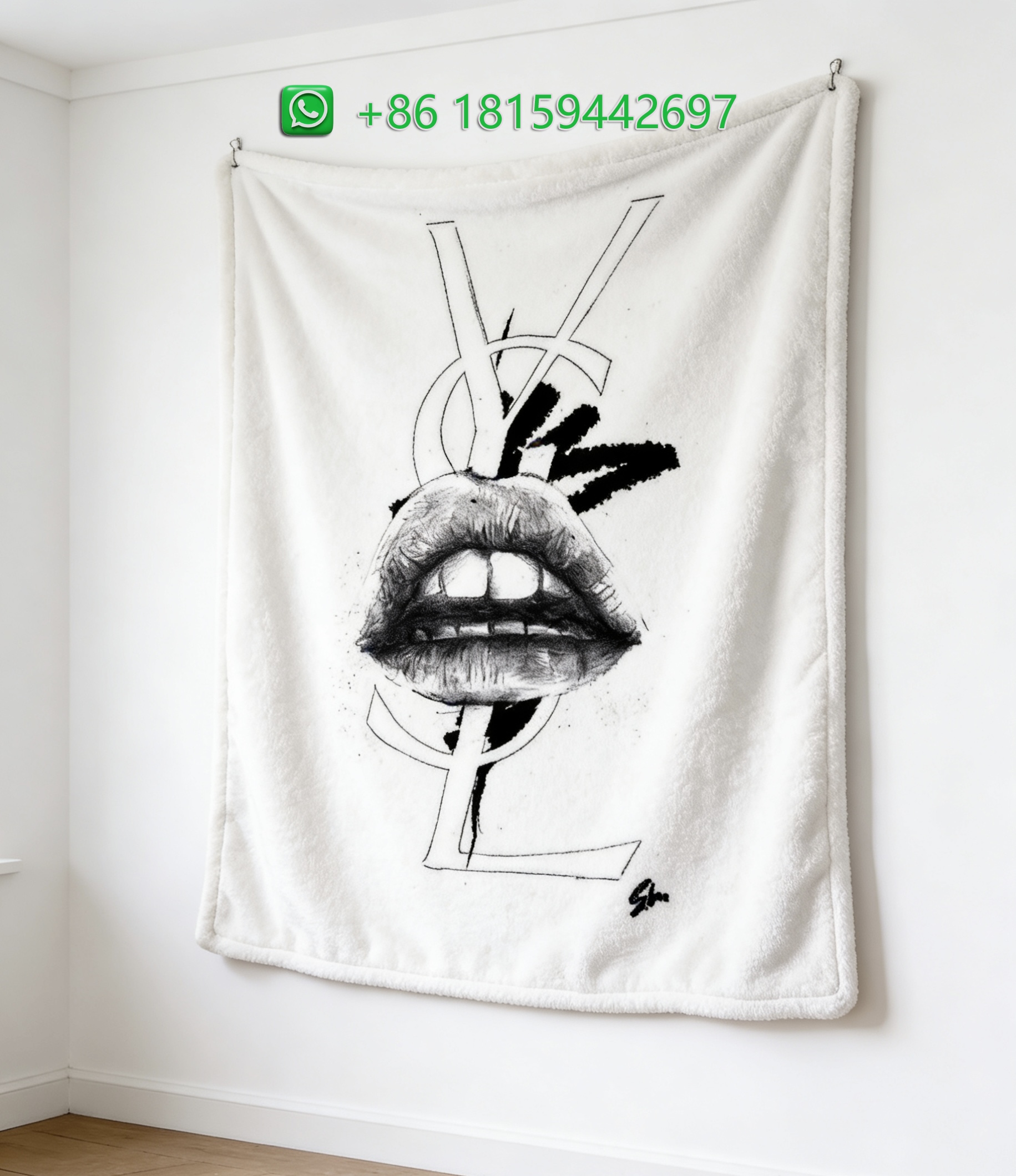 Yves Saint Laurent Throw Blankets